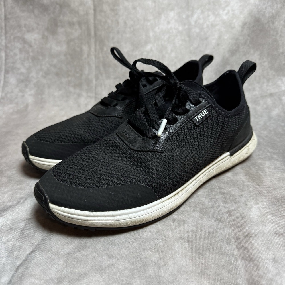TRUE Linkswear Wanderlux Mens 9 Golf Shoes Black Knit Spikeless